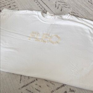 Fleo Comfort Colors Embroidered White Short Sleeve Tee